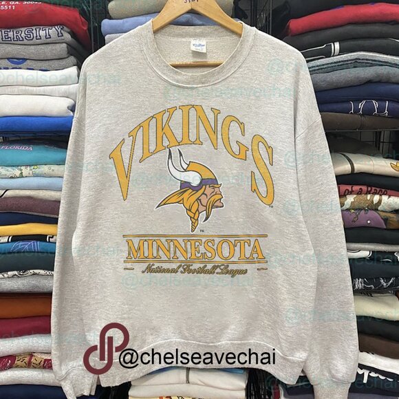 Vintage Minnesota Vikings Football Sweatshirt, NFL Minnesota Vikings Shirt Tee - Picture 1 of 2
